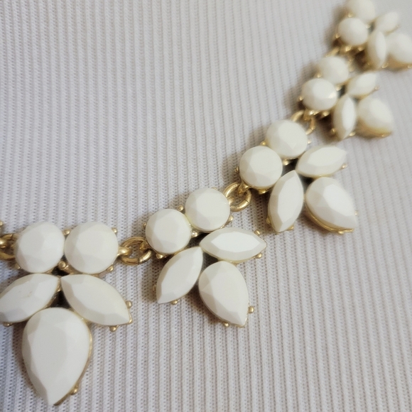 J. Crew Off-White Botanical Leaf Necklace - Picture 3 of 6